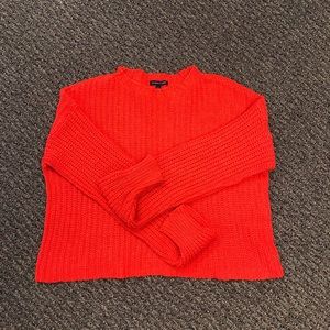 Eileen Fisher Hot Red Crop Sweater Small